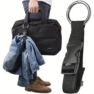 2pcs Openable travel anti-theft buckle spring coil luggage strap jacket clip backpack clothes clip with bag handbag clip Portable Travel Accessory Travel Accessories