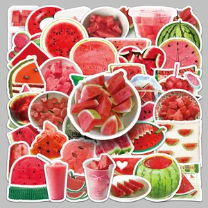 50pcs watermelon wind cartoon fruit food graffiti creative stickers Decoration Sticker glass skateboard guitar refrigerator personality stickers