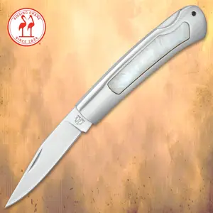 Kissing Crane Genuine Pearl And Stainless Pocket Knife