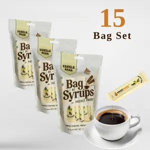 Pocket Pours Vanilla Bean Coffee Syrup - 15 Bag Box