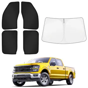 Canvcle 5PCS Full Set Car Sunshades for Ford F-150 2021-2026 (4-Door) Accessories, Windscreen Side Window Covers, UV Block, Privacy Protection, Blackout for Camping