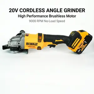 Dewalt DCG405 Angle Grinder, 20V Cordless for Metal Cutting  Grinding, 9000 RPM with Slide Switch Compact Multi-Tool