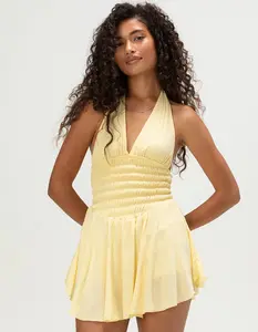 RSQ Womens Drop Waist Halter Dress