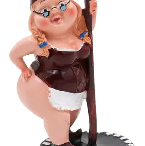 Garden Pole Dancing Dancer Gnome Resin Statue Indoor Outdoor Decor Funny Gift