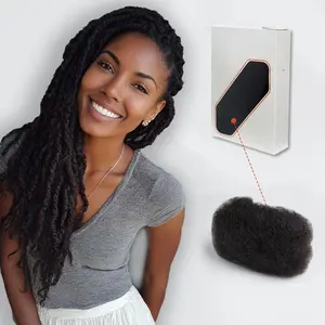 Upgraded Afro Kinkys Bulk Human Hair for HQ Mini Twist, Braids, Permanent Sister  and Loc Repair, long hair true to lenght NO SHORT HAIR 1 Pack 1.8 Oz