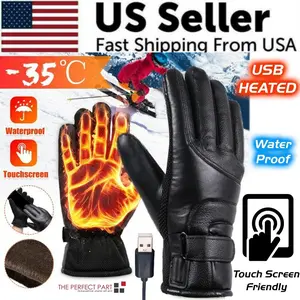 Electric USB Heated Gloves Winter Warming Thermal Ski Snow Hand Warm Windproof Does not apply