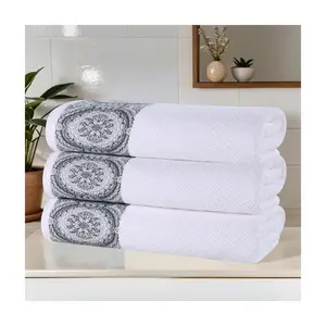 Superior 3 Piece Medallion Cotton Assorted BathTowel Set