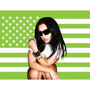 Brat Charli American Flag Style Girls Tapestry Art Print Wall Hanging for Living Room Bedroom College Dorm Men Cave Decor Banner 40x60in tapestry Cotton Decorative Light Linen Decoration 40X30In Cloth