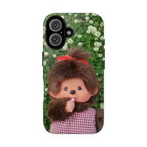 Kawaii Monchhichi Phone Case, Cute Doll Phone Cover, Retro Aesthetic Case, Cute Phone Case, Gift for Women, Mom, Sister, Friend, Him/ Her, Birthday - iP Xr, 11, 12, 13, 14, 15, 16, 17, S21, 22, 23, 24, 25 - Tough Case, MagSafe Case, Phone Case