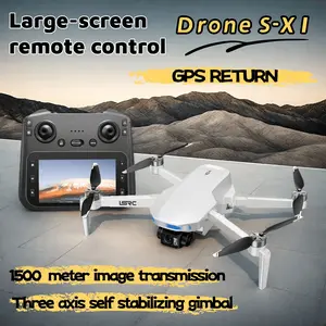4K  GPS Drone: Dual 50fps Cameras, 1500m Long Control Distance, 80m Max Height, 7.2m/s Speed, 2 Batteries, 3-Axis Gimbal & Large Screen Remote