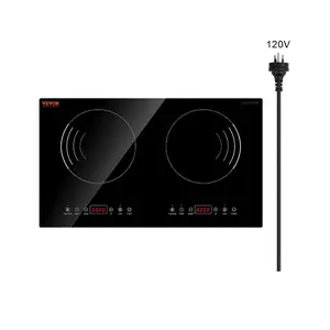 VEVOR Induction Cooktop, 9200W Electric Countertop Burner, 5 Burner Knob Control Stove, Built-in Induction Cooktop with 12 Temperature Settings, Glass Surface, Auto Shut-OffVEVOR Super Brand Day