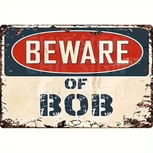 Vintage  Warning Beware Poster Metal Tin Sign8*12 Plaque Plates Painting for Garage Club Man Cave Bar Home Hotel Cafe Wall Deco