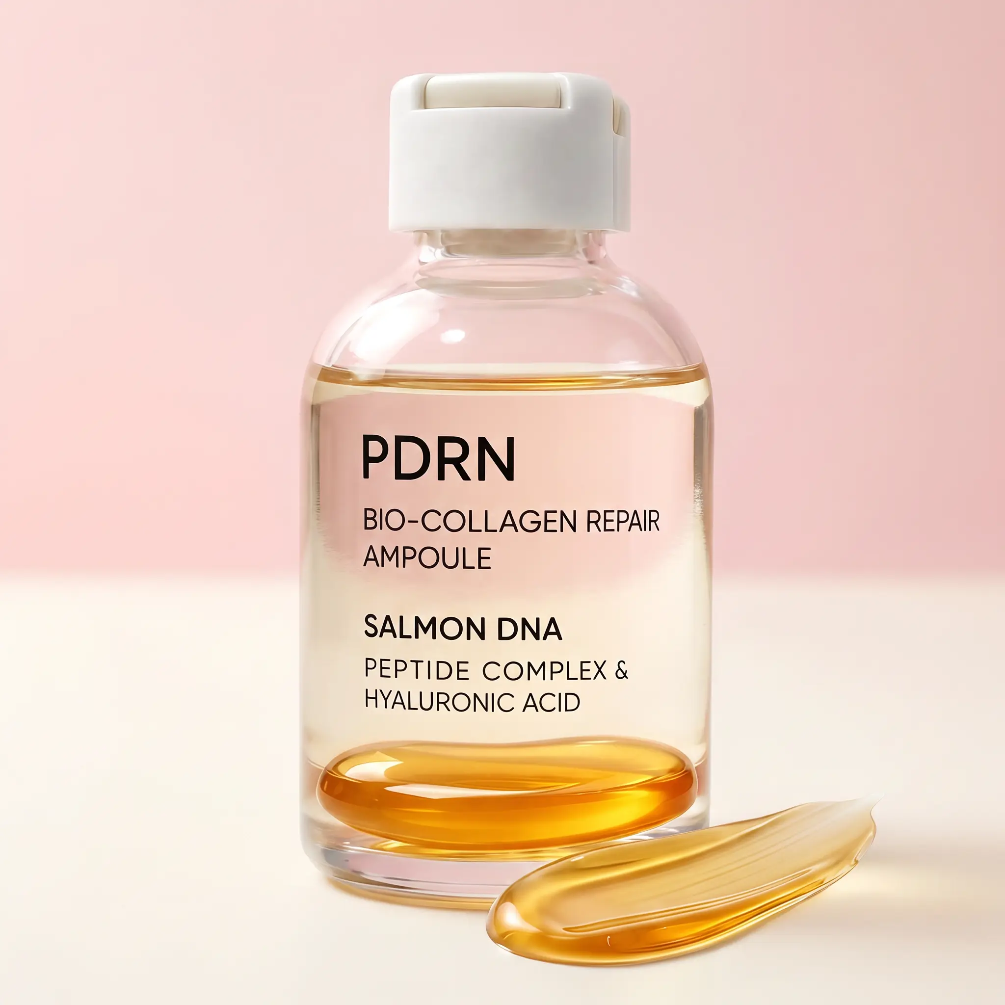 Salmon DNA PDRN Facial Ampoule for Barrier Support & Glow, Serum with Peptides & Hyaluronic Acid, Lightweight Daily K-Beauty Skincare, 30 mL