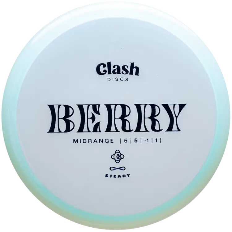 Berry Midrange Disc Golf Disc - Steady Ring Premium Plastic, Stable Straight-Flying Beadless Design, Grippy Grip, Halo Effect, 178g for All Skill Levels, Controllable Grip