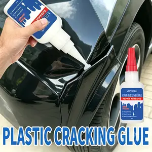 Strong Plastic Repair Adhesive for Cars (1.7 oz/50 ml): Repairs cracks in bumper trim and leather interior roof panels; high-strength adhesive that does not yellow.