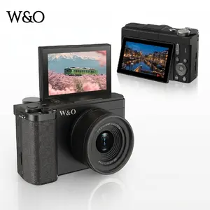 W&O Q13 5K Vlog Camera for YouTube, 80MP Digital Camera with 270° Flip Screen for Selfie, 6X Optical Lossless Zoom Photography Camera with 6-Axis Anti-Shake, PC-CAM Live Streaming Camera for Teens
