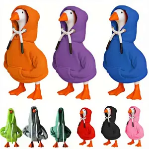 7 Inch Magnetic Desk Goose Costume Set Cozy Hoodie - Adorable Mini Porch Goose Outfits for Tabletop Decor and Cool Style Dress Up