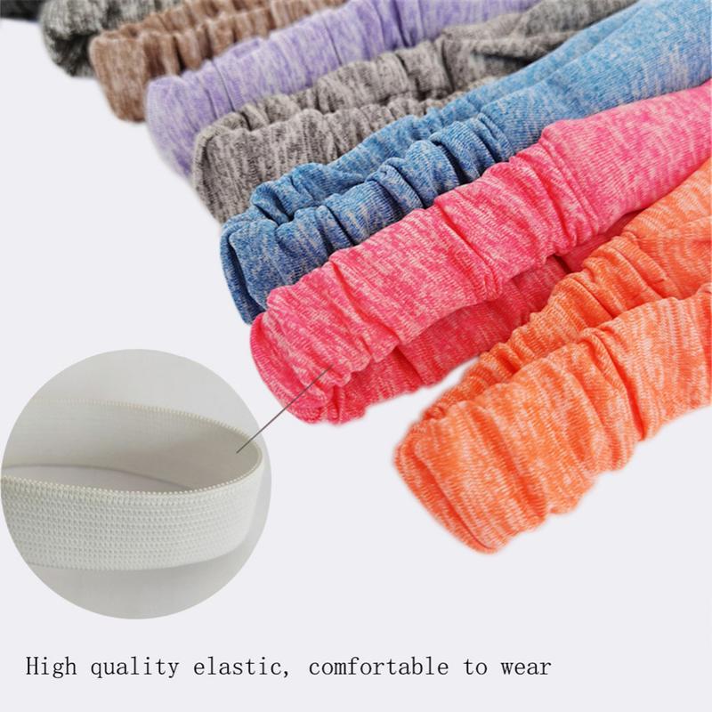 5Pcs Wide Sports Headbands for Men Women - Non-Slip Moisture Wicking Sweatbands | Running Yoga Basketball Cycling