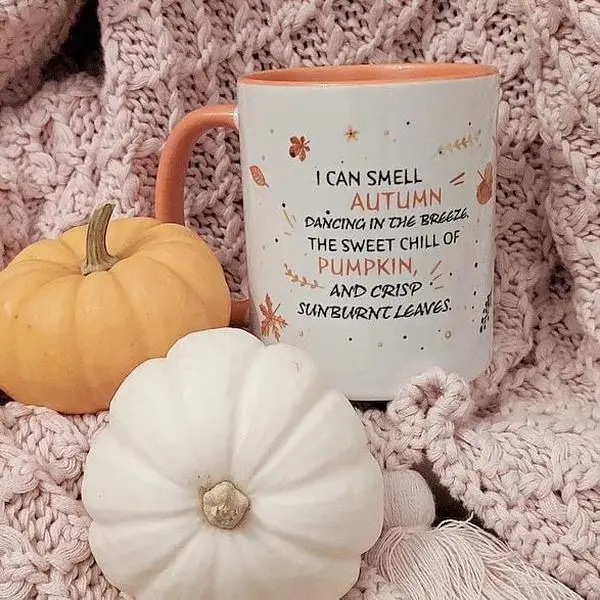Thanksgiving Pumpkin Motif Ceramic Coffee Mug, 11oz Kitchen Drinkware Cup for Pumpkin Lovers