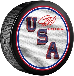 J.T. Miller Team USA Autographed 2026 Olympic Hockey Puck with "26 Gold Medal" Inscription - Fanatics Authentic Certified