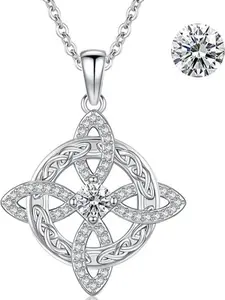 Women's Adjustable Choker Necklace - Hecate Goddess Witches Knot Bling Pendant with Celtic Knot, Artificial Gemstone, Tetragrammaton Protection Amulet, Exquisite Chain Jewelry, Crystal Necklace, Accessories for Women