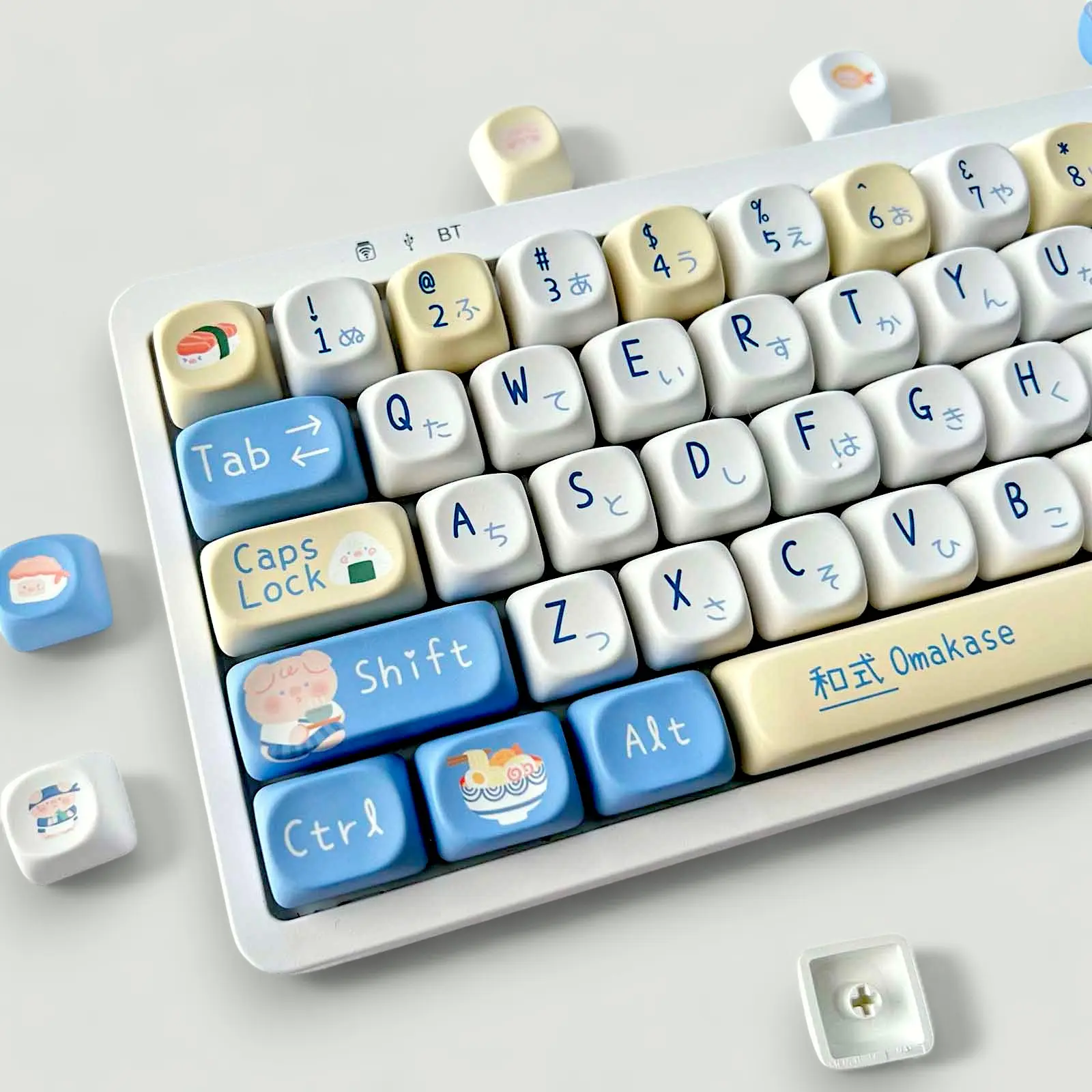 Omakase Keycap Set, MOA Profile, Cute Art, PBT, Cherry MX Stem, Dye-Sub Legends moa profile