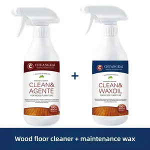 All-in-One Wood Floor Cleaner & Polish, Cleans, Shines, Protects, Removes Stains, Dustproof, Ideal for Household Wooden Floors