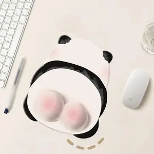 Rubber Cute Panda Butt Mouse Pad with Wrist Rest, 3D Ergonomic Desk Mat for Office & Gaming