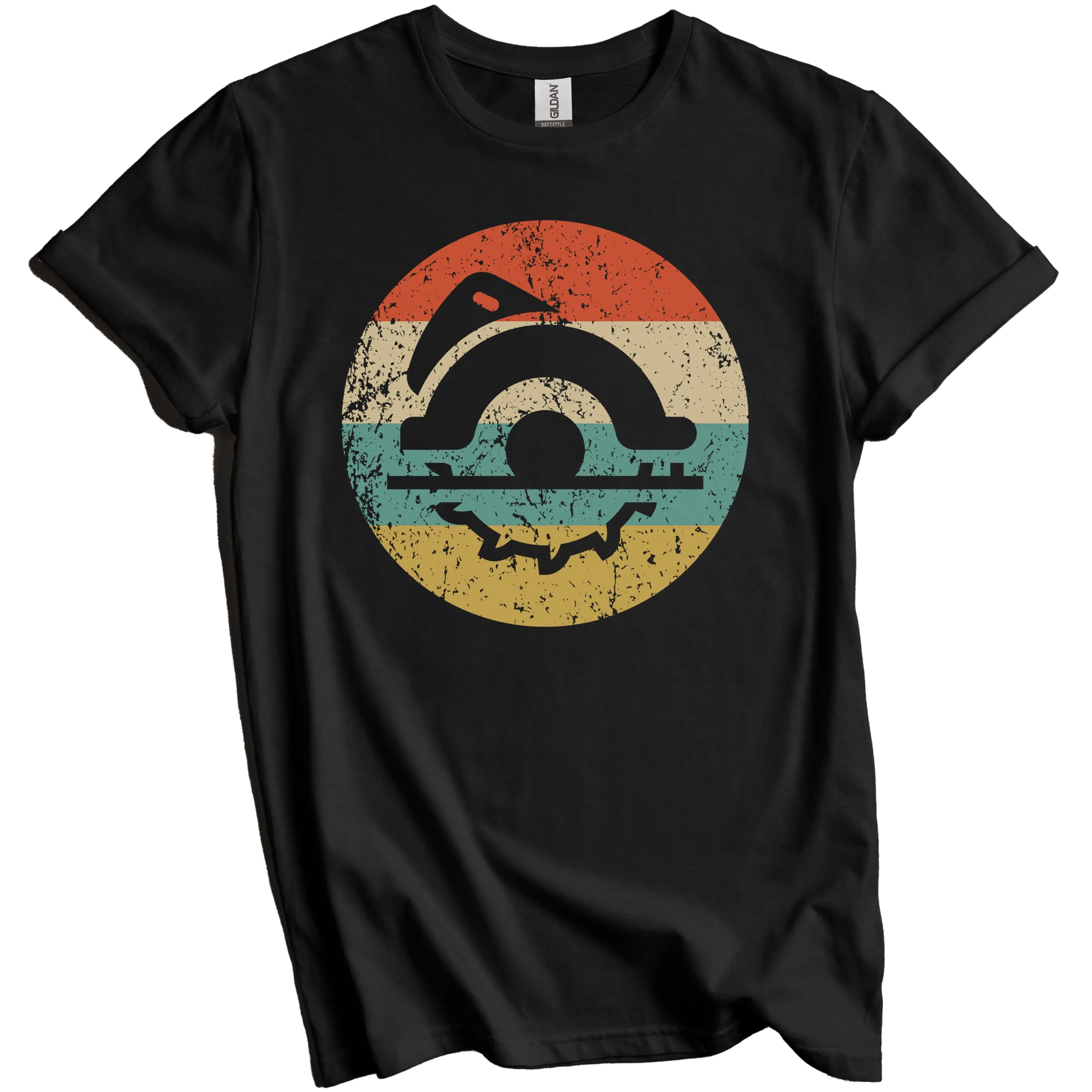 Carpenter Shirt - Carpenter Gift - Woodworking Shirt - Vintage Retro Circular Saw T-Shirt - Carpentry Icon Shirt