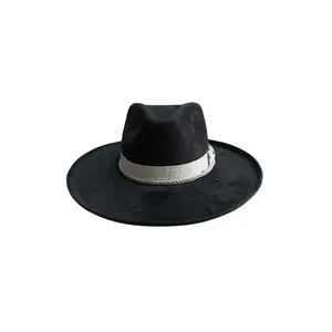 Brooke Curled Pencil Brim Black w/ Gray Accessories