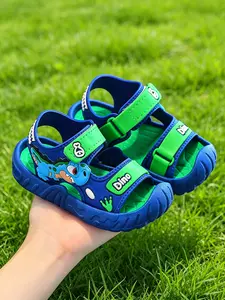 Summer Sports Sandals, Anti-Slip Breathable Dinosaur Pattern, Fashion Beach Outdoor Vacation Shoes, Lightweight Comfort Design