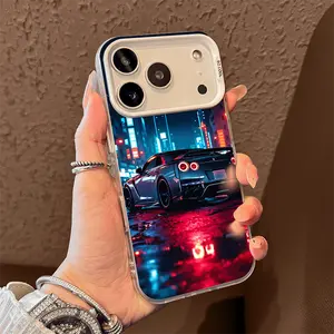 Cyberpunk Rainy Night City Phone Case for iPhone17AIR 17PRO 16PRO 15PRO MAX  14 PLUS 13PRO 12 11PRO XS MAX X XR Samsung Galaxy S25 Ultra S24 S23 S22 Plus
