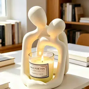 Embrace Love Candle Holder, Romantic Ritual Gift, Perfect for Couples, Birthdays, Anniversaries, Desktop Decor, Heartfelt Present