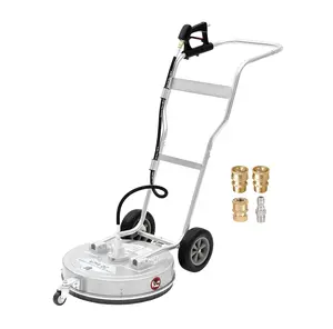 RIDGE WASHER 20’’ Surface Cleaner Dual Handle, Stainless Steel Bigger Stable Wheels Pressure Washer Surface Cleaner, Power Washer Surface Cleaner for Cleaning Driveways, Sidewalks, Patios