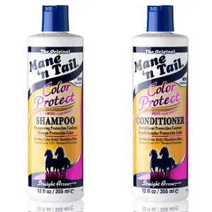 Mane 'n Tail Color Protect Shampoo and Conditioner Dual Set for Color Treated Hair with Hydrolyzed Silk & Coconut Oil 12 fl oz