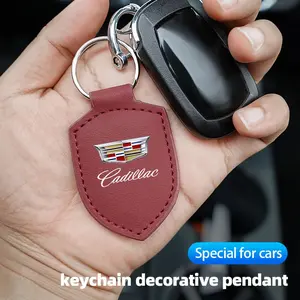 Leather Keychain Car Keychain Horseshoe Buckle Jewelry For Cadillac Escalade CTS ATS XTS CT4 CT5 XT5 XT4 XT6 CT6 Lyriq SRX ELR Celestiq EXT XLR