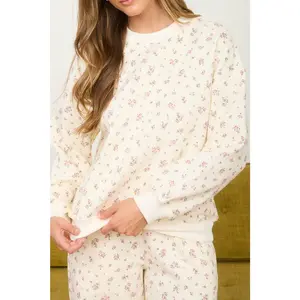 Pink Floral Crewneck Pullover