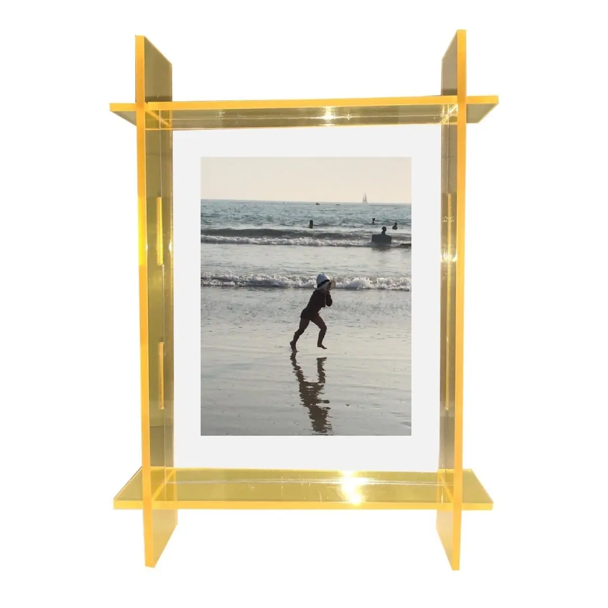 R16 Home LPF01-GREEN 5 x 7 in. Neon Green Lucite Photo Frame