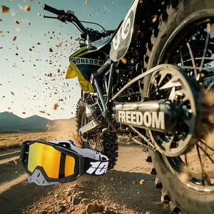 100% Protective Sunglasses for Motorcycle Off-Road Riding, Windproof Sandproof Outdoor Sports Sunglasses for Men Women MTB Safety Cycling Glasse
