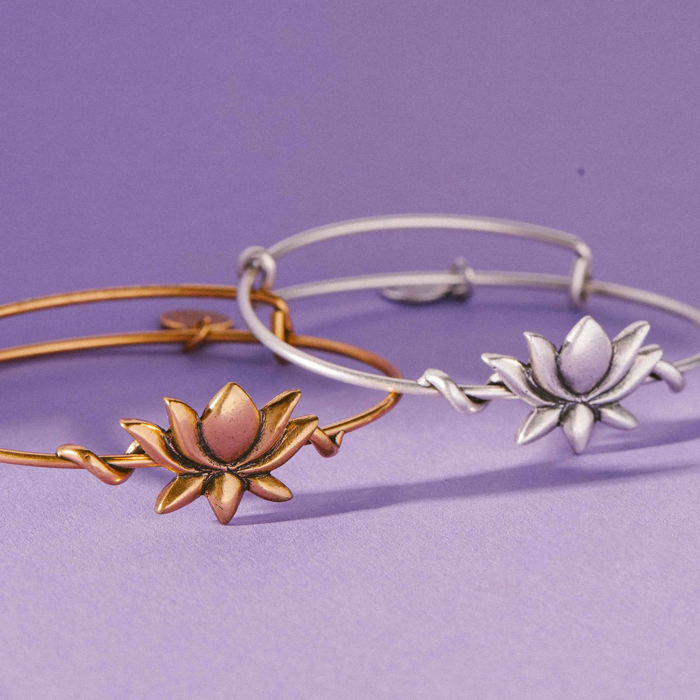 Lotus Symbol Wrap Expandable Bangle