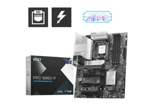 MSI PRO B860-P LGA 1851 Intel B860 SATA 6Gb/s DDR5 PCI-E x16 slot  M.2 Thunderbolt4 5Gbps LAN Wi-Fi 7 ATX Motherboard