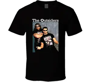 Vintage The Outsiders Kevin Nash Razor Ramon Scott Hall Black T-Shirt