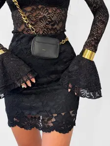 Women's Mini Lace Crown Skirt, Elegant A-Line Design, Perfect for Parties and Special Occasions, Stylish and Comfortable