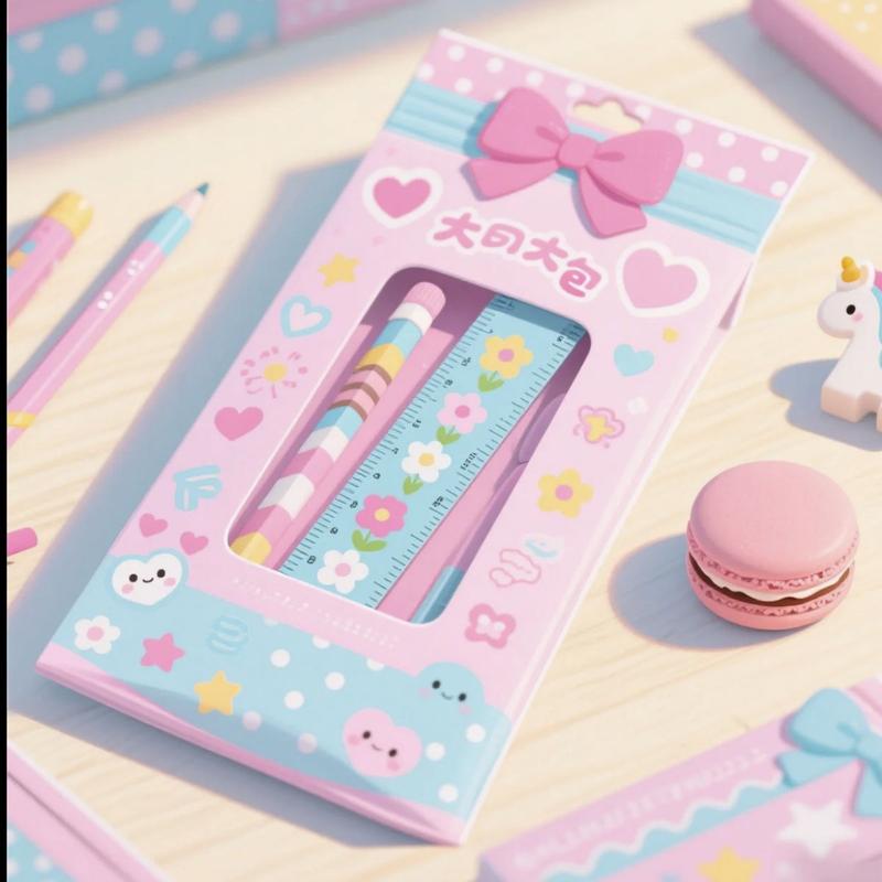 Commodity Box with Wallet Hair Tie ClawClips Hair Clip Necklace Earrings Press On NailHair Drying Cap Bracelets and Notebook