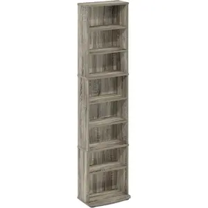 Jaya Space Saving Multimedia Storage Tower, French Oak