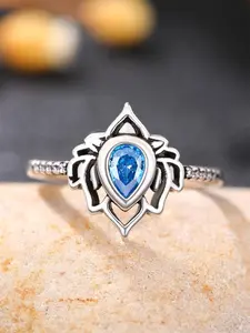 1 PC Retro Style Cubic Zirconia Ring For Women For Wedding Engagement Anniversary Party Jewelry Valentine's Day Gift