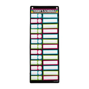 13" x 34 1/2" Classroom Scheduling Pocket Chart with Dry Erase Cards - 28 Pc.