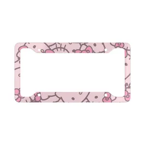 Hello K Pink License Plate Frame Kawaii Cute