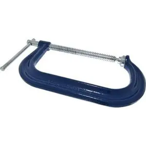 Gibraltar Forged Steel Regular-Duty Deep Throat C-Clamp, Model CCM00398-1, 0" Min Opening, 8" Max Opening, 5" Throat Depth, 6900 Lb Capacity