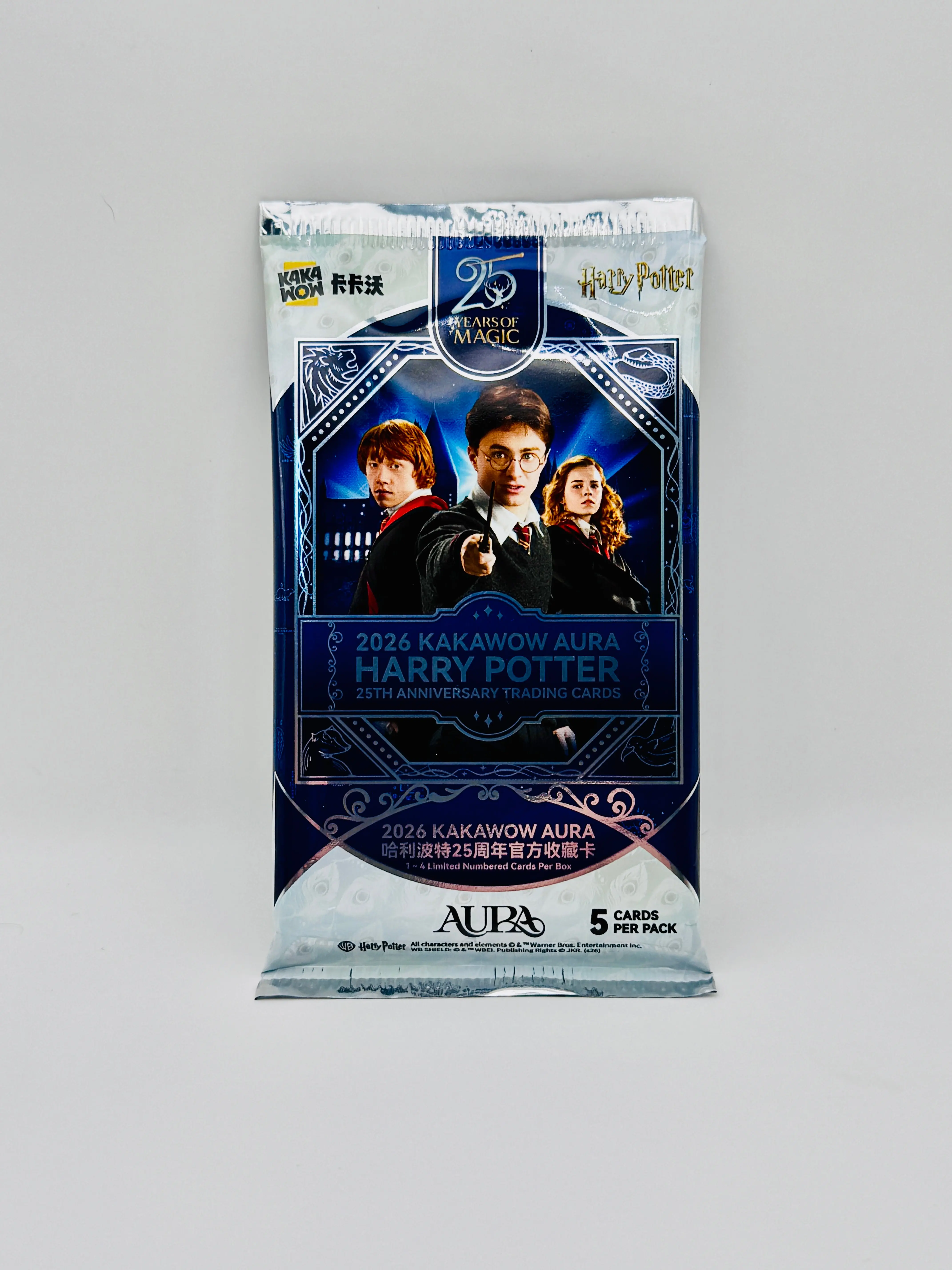 2026 Kakawow Aura Harry Potter 25th Anniversary Trading Cards - Single Hobby Pack